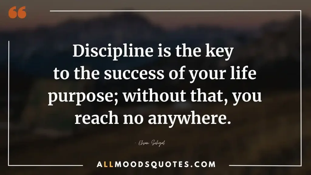 Discipline is the key to the success of your life purpose; without that, you reach no anywhere. – Ehsan Sehgal