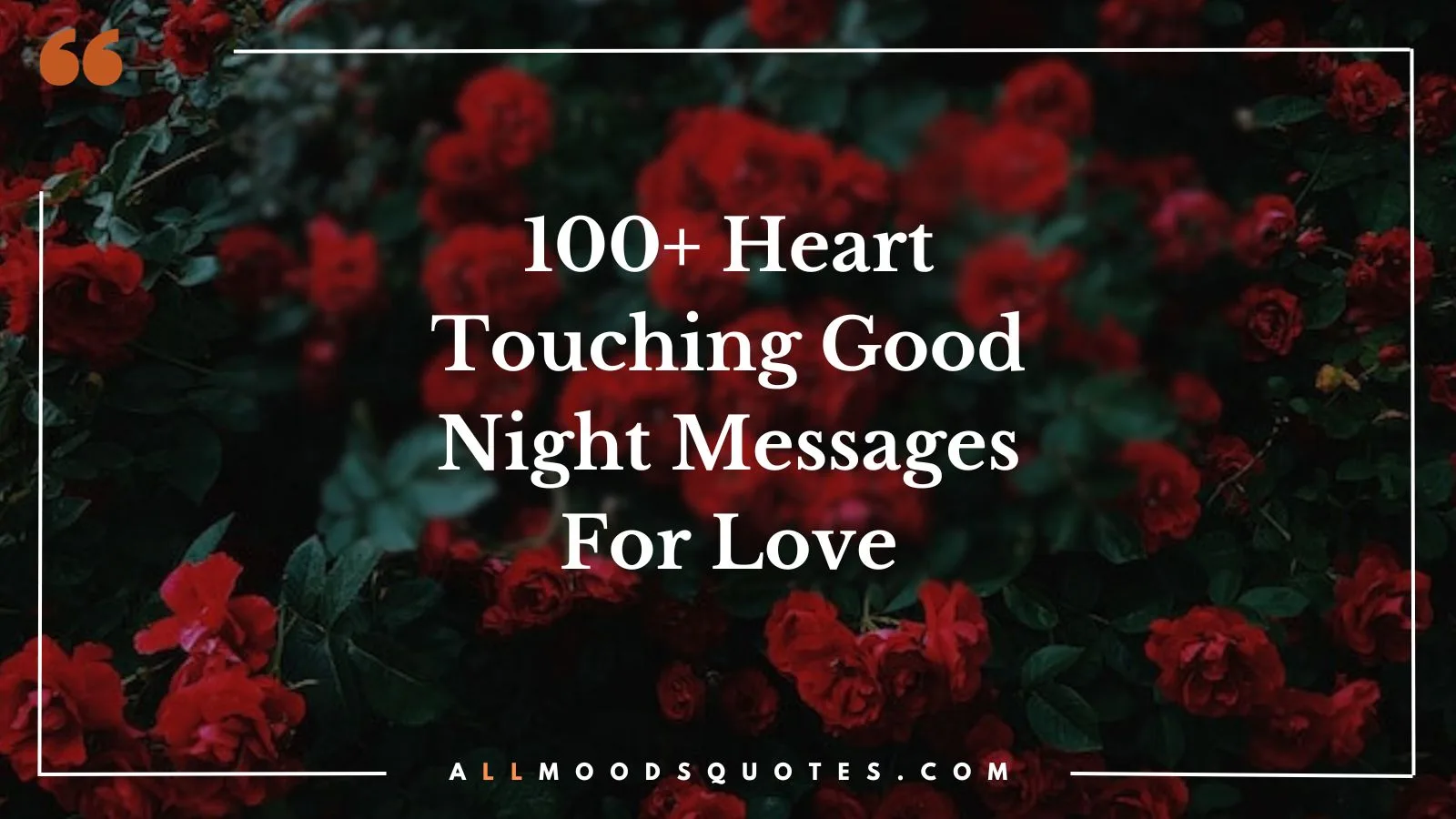 Heart Touching Good Night Messages For Love